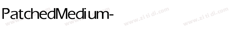 Patched Medium字体转换 Patched Medium字体转换